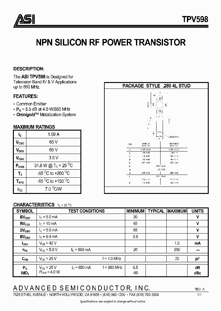 TPV598_1006132.PDF Datasheet