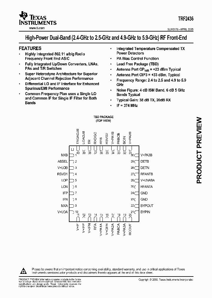 TRF2436_1006145.PDF Datasheet