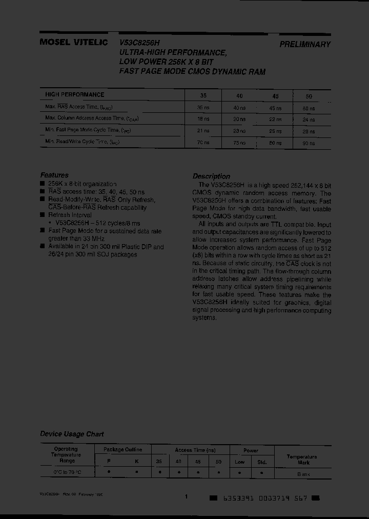 V53C8256HK45L_1007015.PDF Datasheet