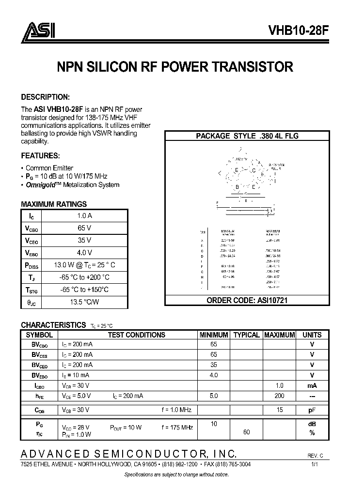 VHB1028F_1007064.PDF Datasheet
