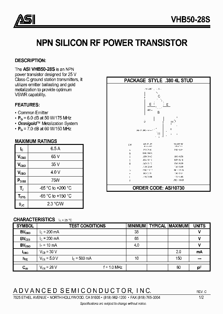 VHB5028S_1007073.PDF Datasheet