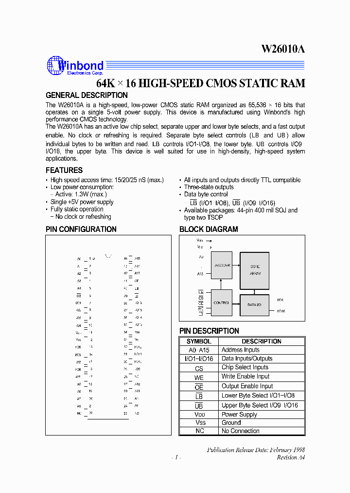 W26010A_1007285.PDF Datasheet