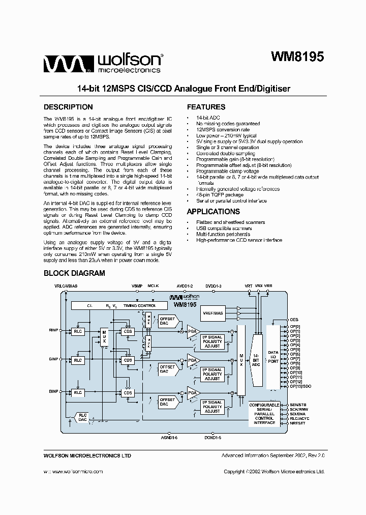 WM8195_1007671.PDF Datasheet