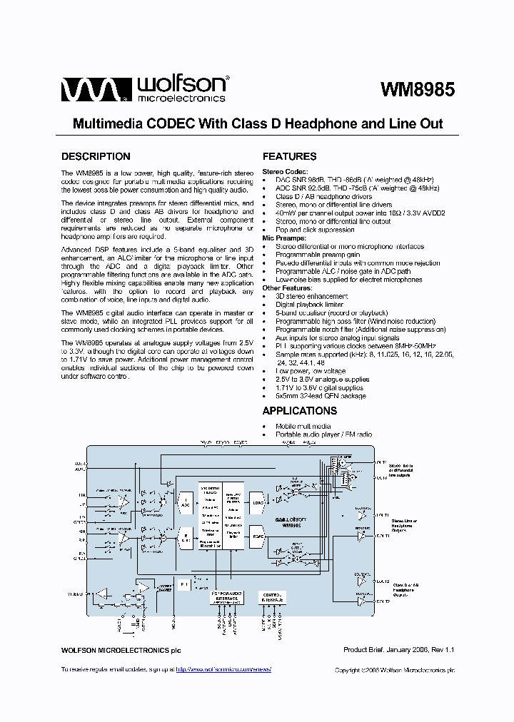 WM8985_1007712.PDF Datasheet