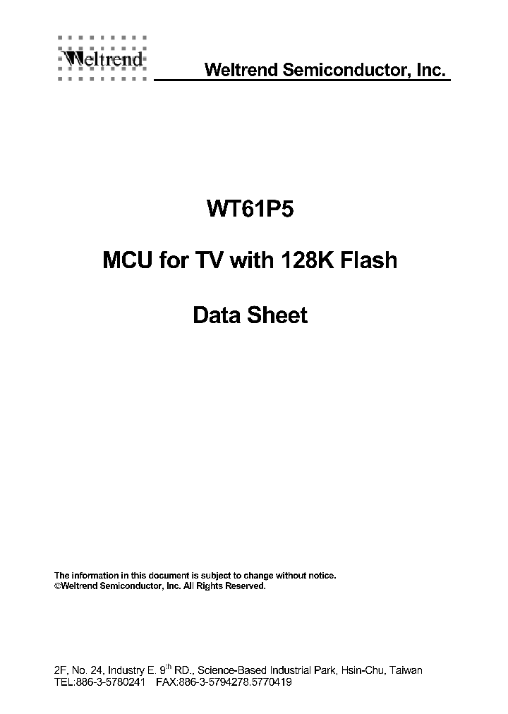 WT61P5_1007734.PDF Datasheet