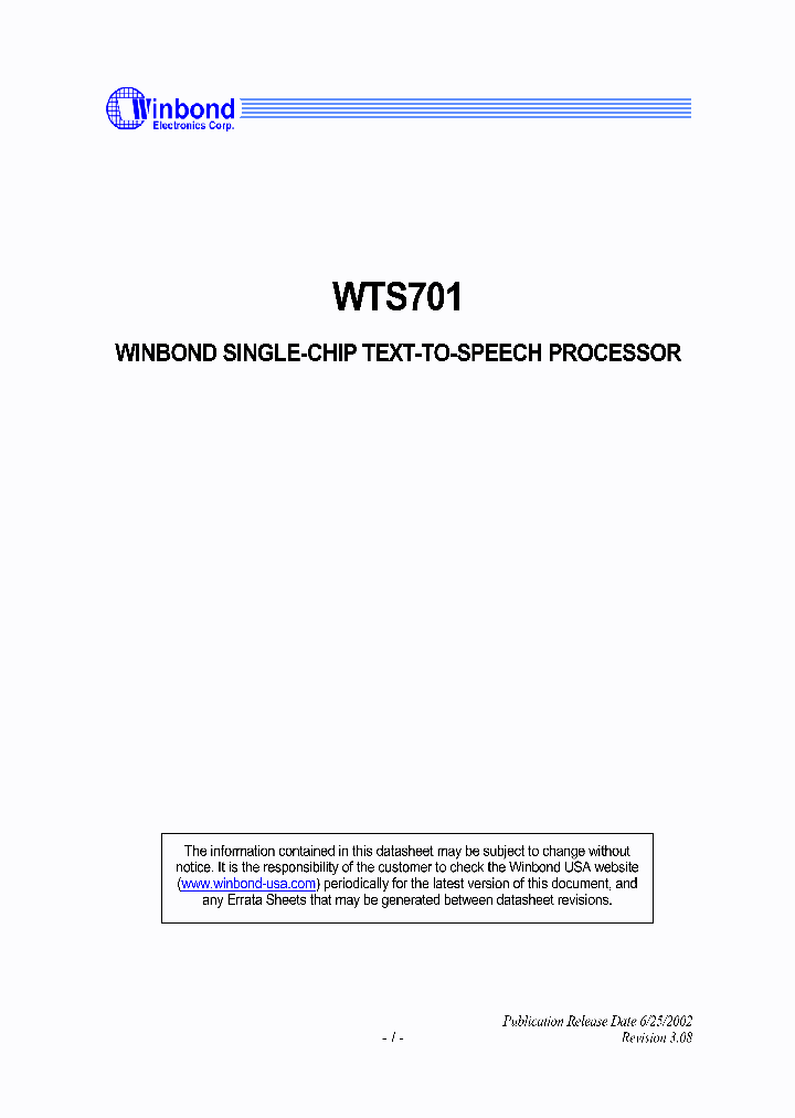 WTS701EM_1007748.PDF Datasheet