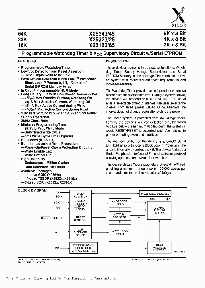 X25163S8_1007763.PDF Datasheet