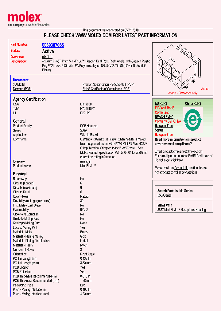 0039307065_4930050.PDF Datasheet