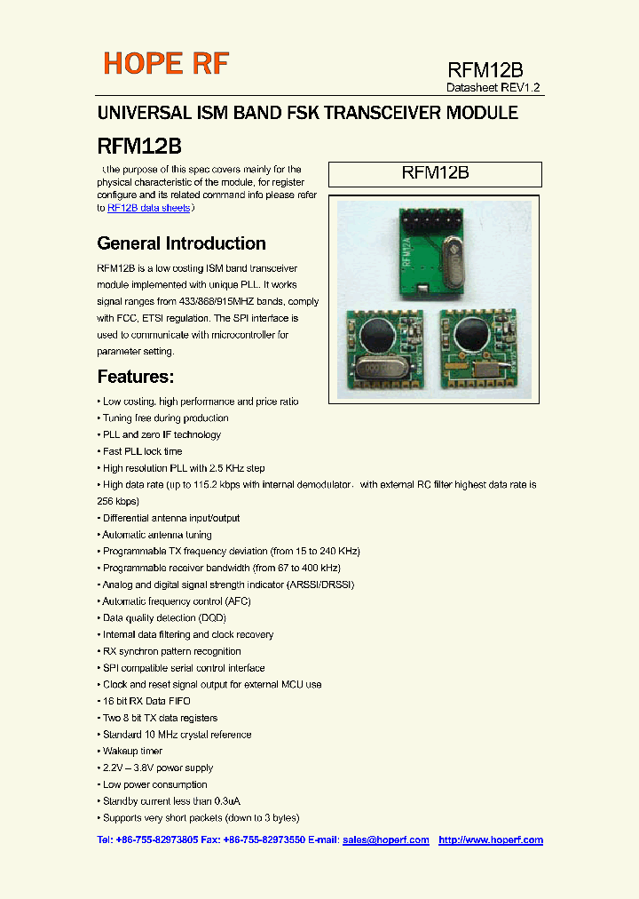RFM12B_4930869.PDF Datasheet