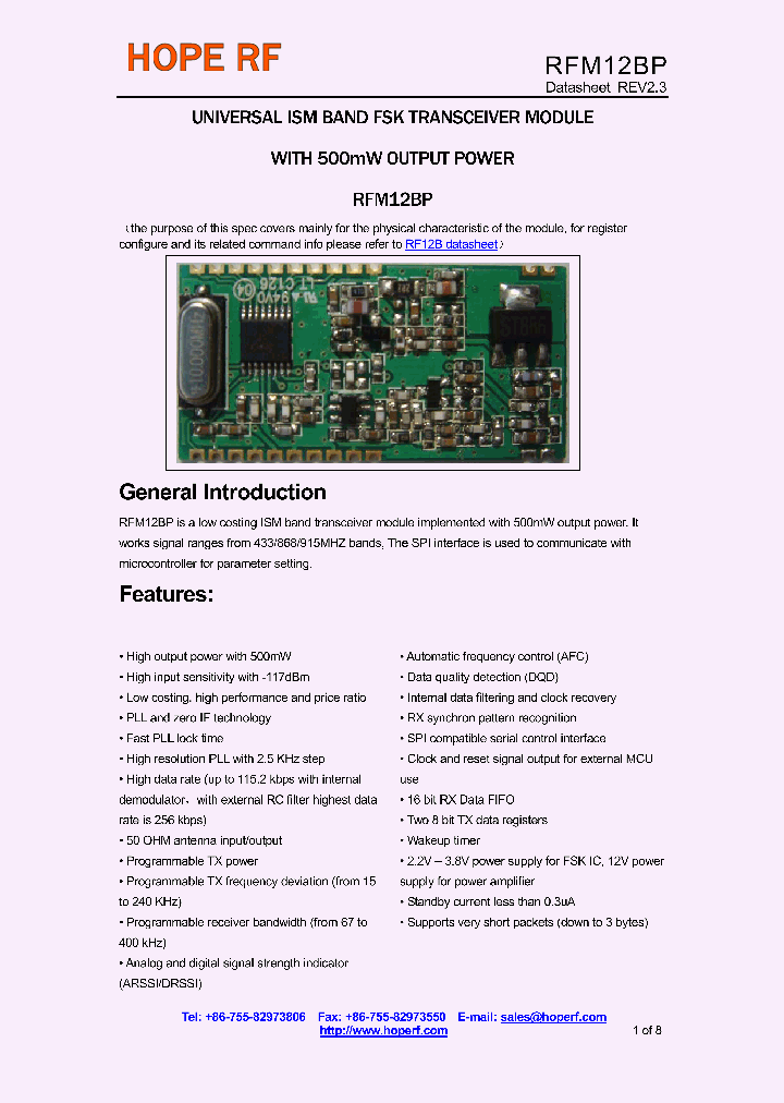 RFM12BP_4930872.PDF Datasheet