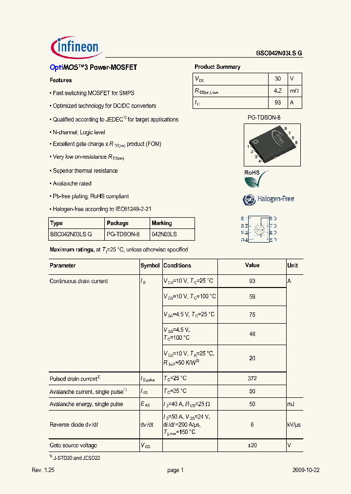 BSC042N03LSG_4930889.PDF Datasheet