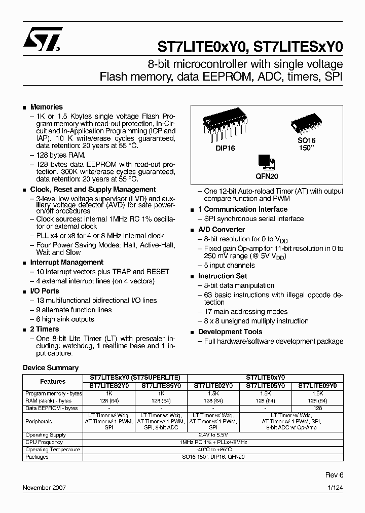 ST7FLITE02Y0B6_4931425.PDF Datasheet