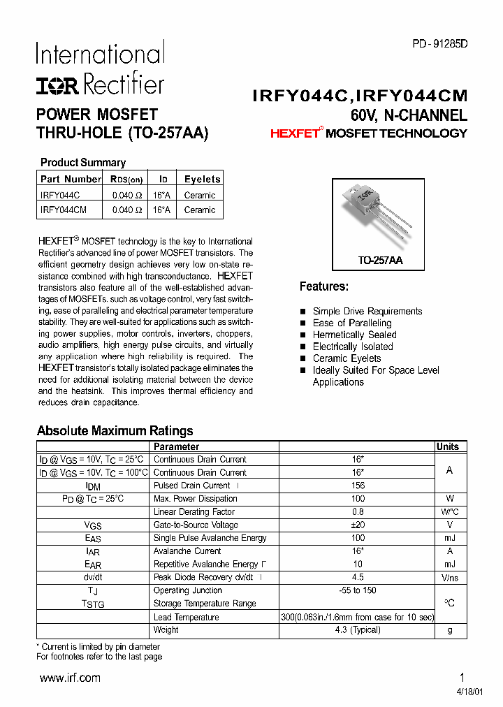 IRFY044C_4931766.PDF Datasheet