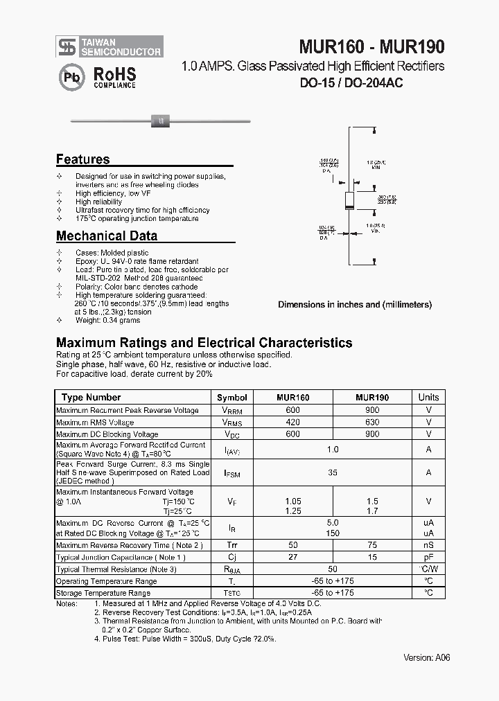 MUR160_4932200.PDF Datasheet