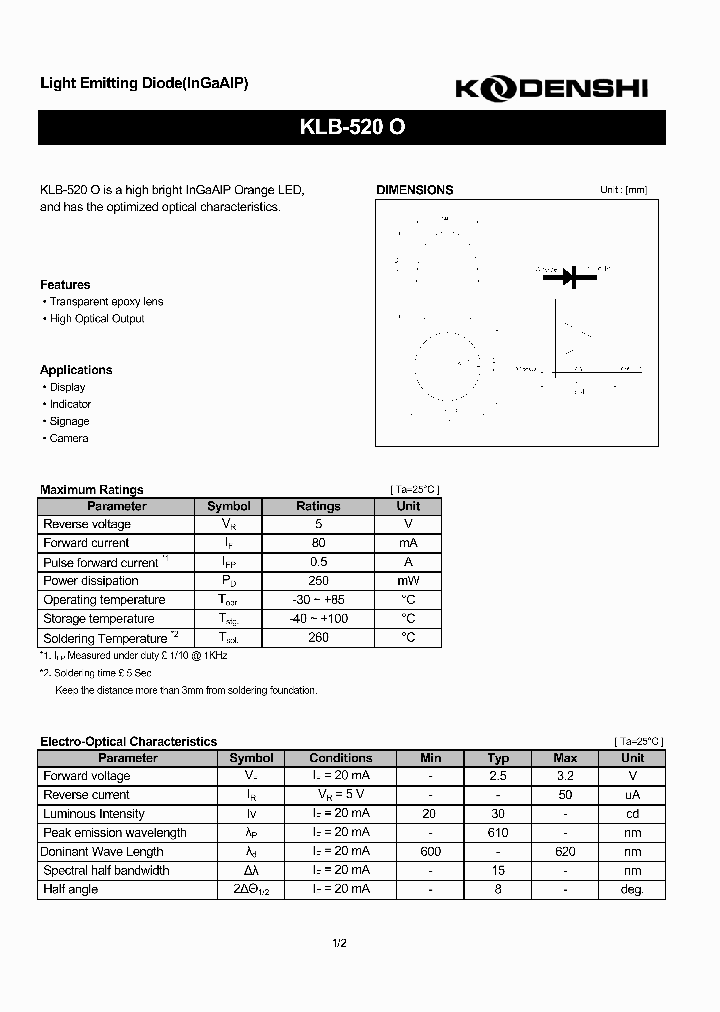 KLB-520O_4932606.PDF Datasheet