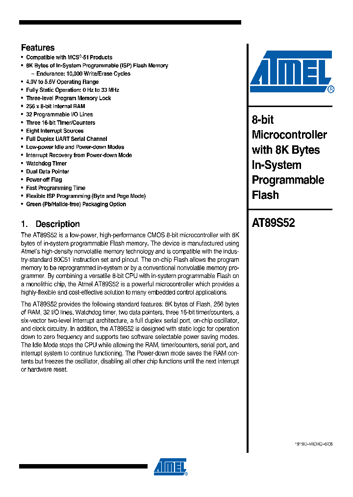 AT89S52-33JU_4932893.PDF Datasheet