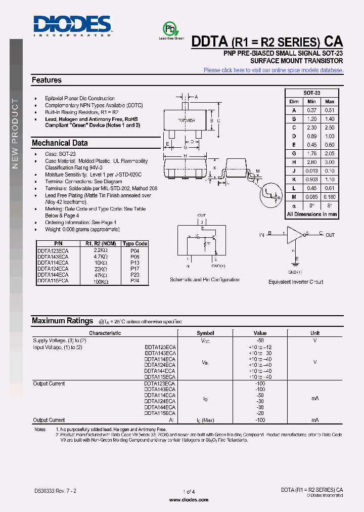 DDTA124ECA_4934747.PDF Datasheet