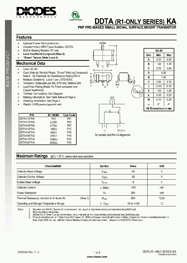 DDTA115TKA_4934771.PDF Datasheet