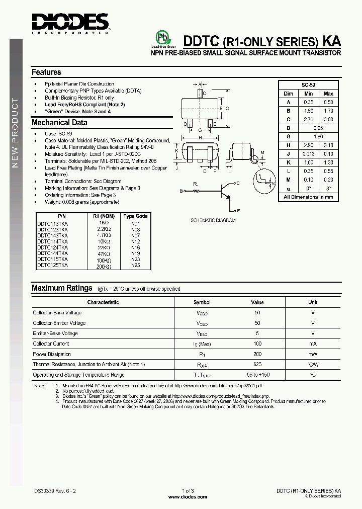 DDTC113TKA_4935155.PDF Datasheet