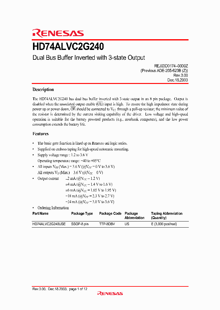 HD74ALVC2G240USE_4938085.PDF Datasheet