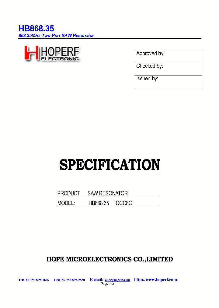 HB86835_4939455.PDF Datasheet