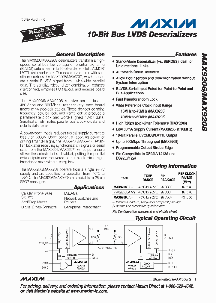 MAX9206EAV_4941552.PDF Datasheet