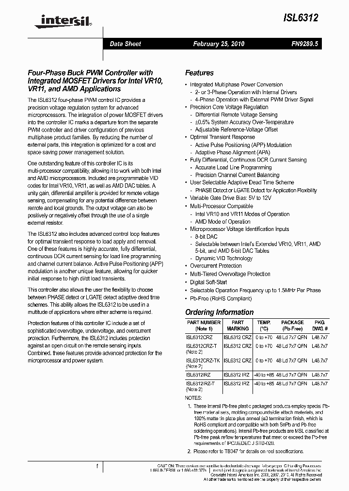 ISL6312_4941898.PDF Datasheet