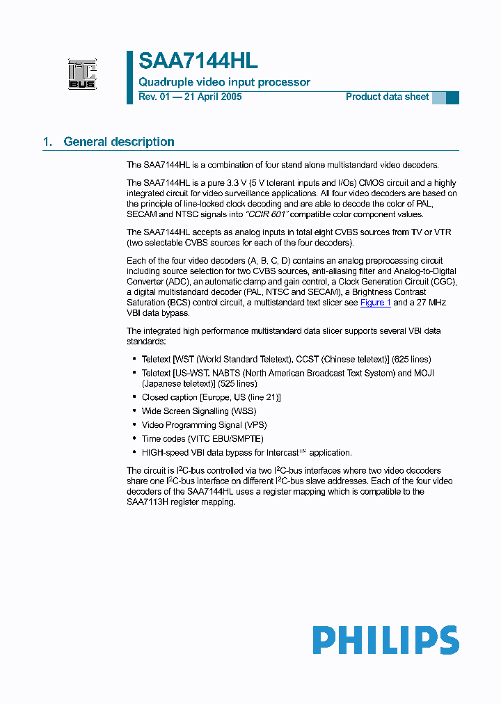 SAA7144HL_4943283.PDF Datasheet