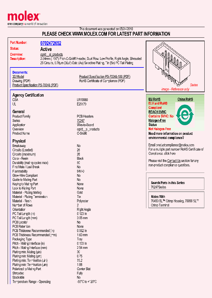 70247-2652_4944709.PDF Datasheet