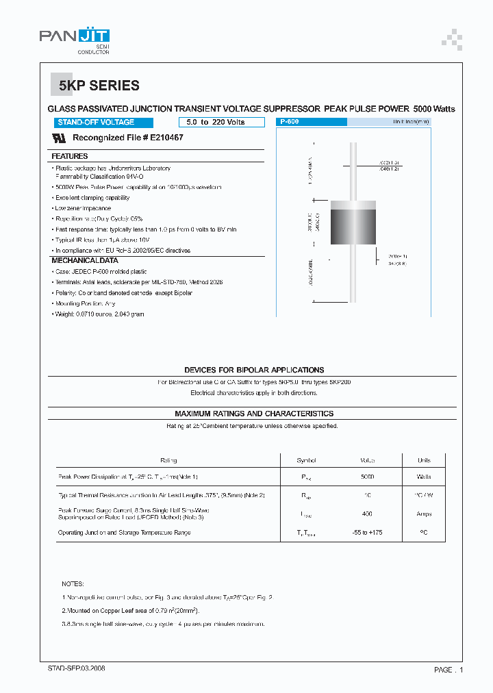5KP210_4945488.PDF Datasheet