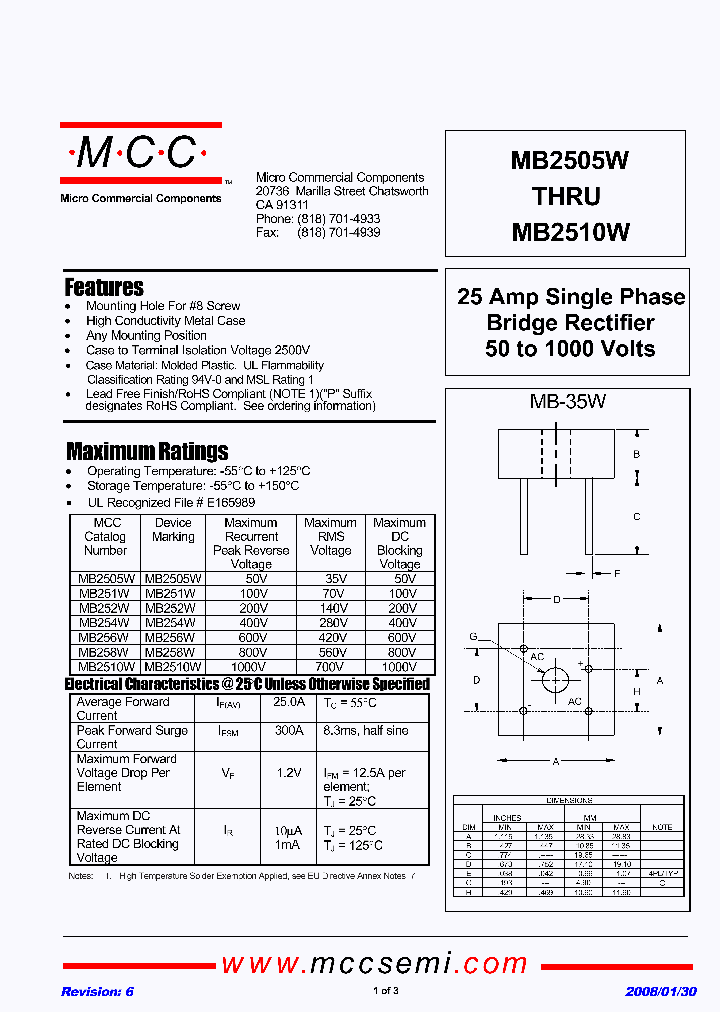 MB251W-BP_4945613.PDF Datasheet