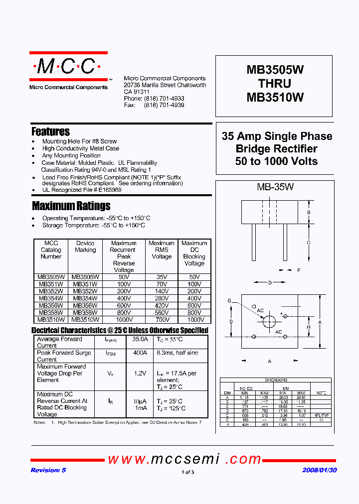 MB351W-BP_4945614.PDF Datasheet