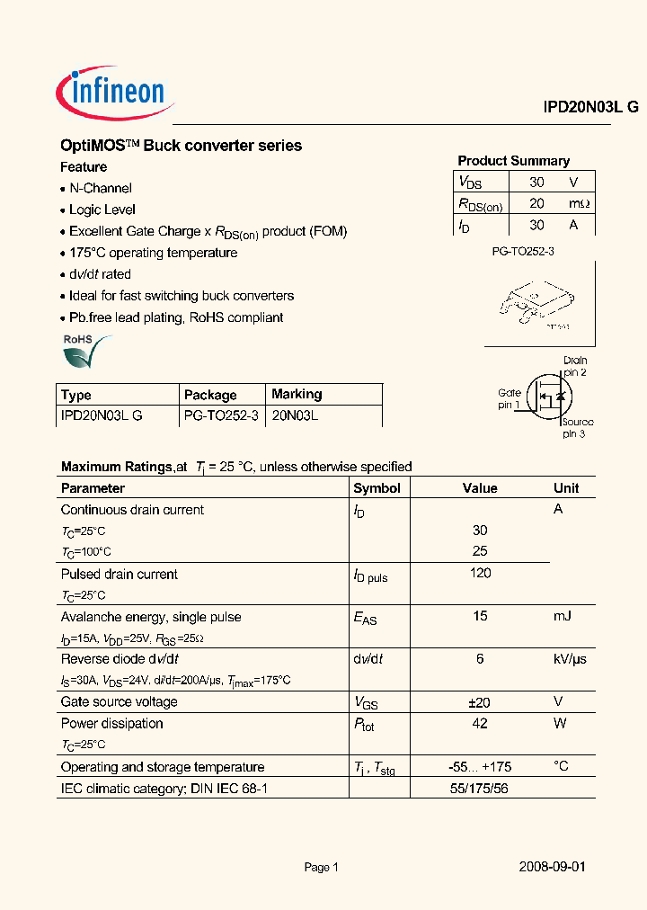 IPD20N03L08_4947658.PDF Datasheet