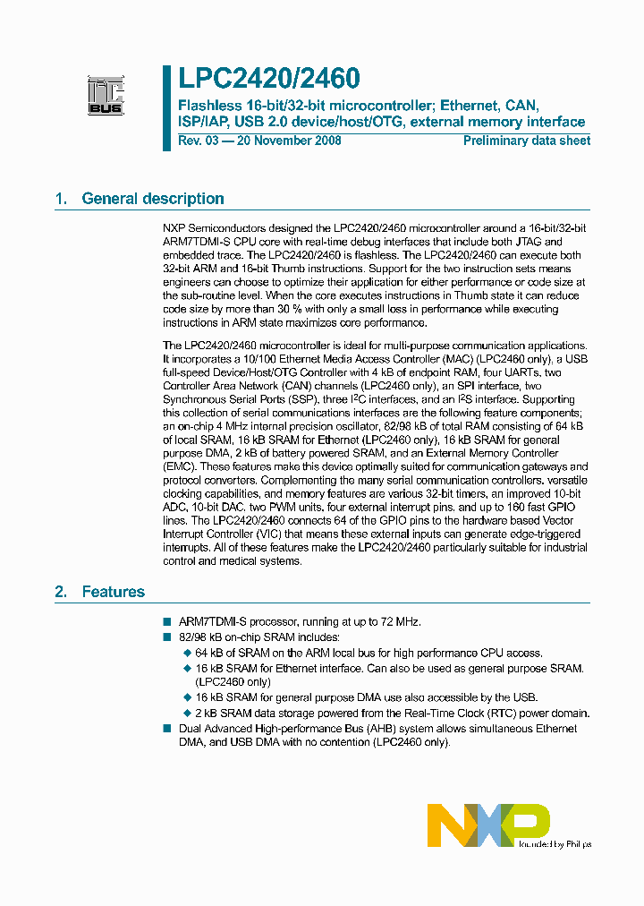 LPC2460FET208_4949637.PDF Datasheet