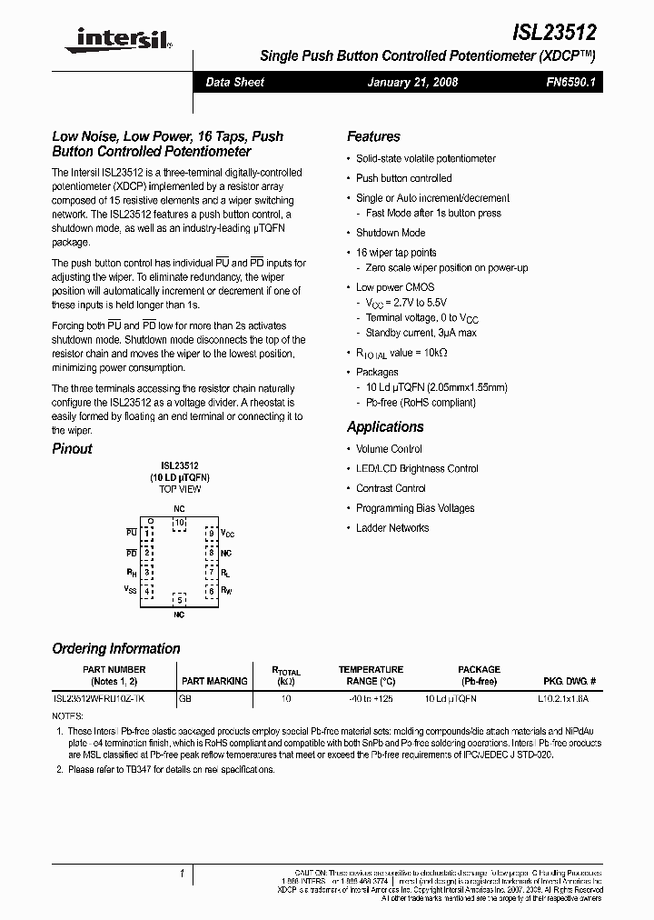 ISL23512_4949734.PDF Datasheet