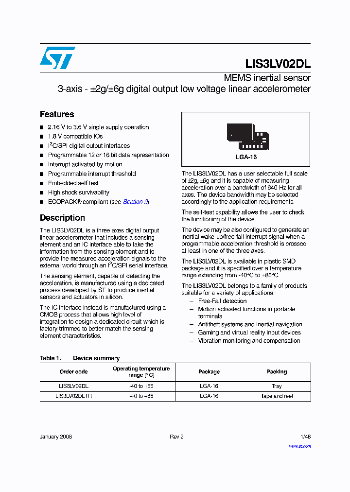 LIS3LV02DL_4951536.PDF Datasheet