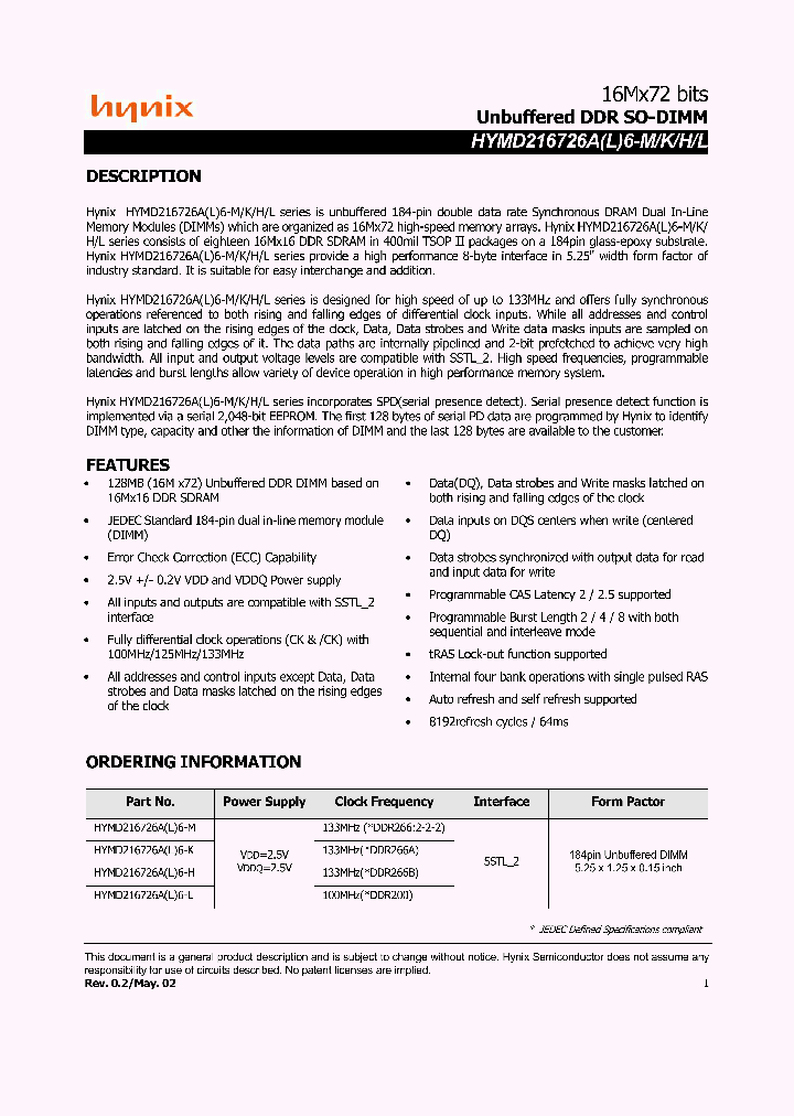 HYMD216726A6-H_4953125.PDF Datasheet