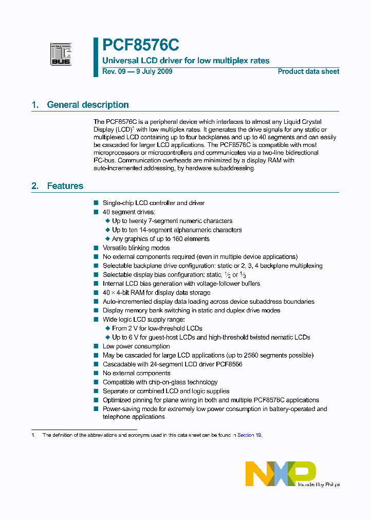 PCF8576CU_4962027.PDF Datasheet