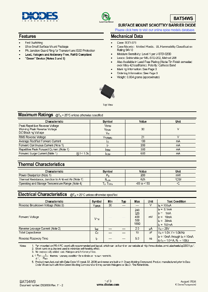 BAT54WS_4962703.PDF Datasheet