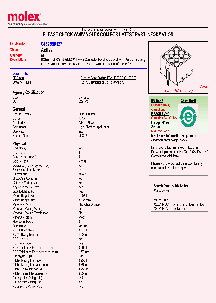 43255-0137_4964463.PDF Datasheet
