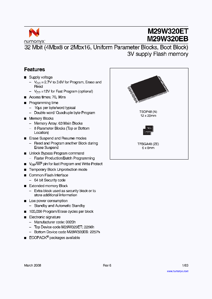 M29W320EB70N1_4965829.PDF Datasheet