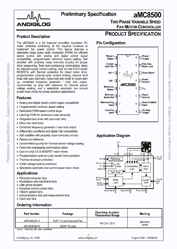 AMC8500DE16_4968299.PDF Datasheet