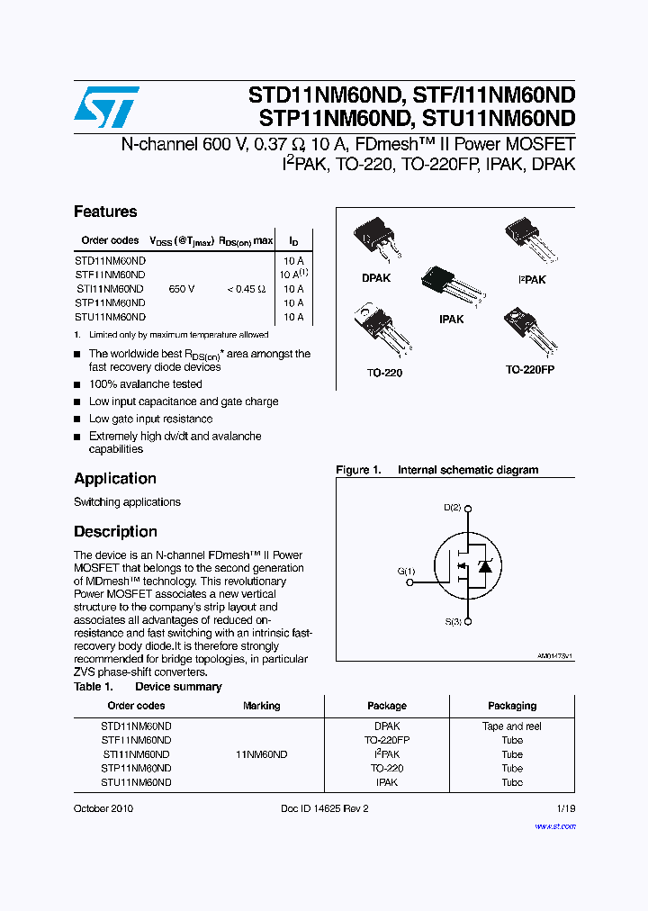 STD11NM60ND10_4969565.PDF Datasheet