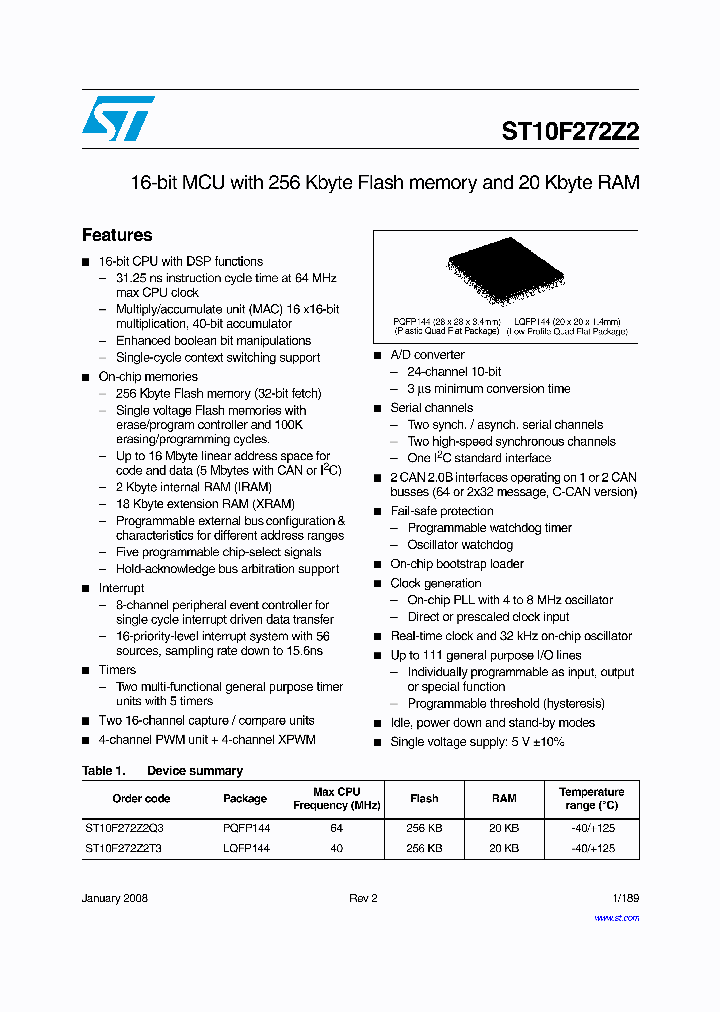 ST10F272Z2_4971065.PDF Datasheet