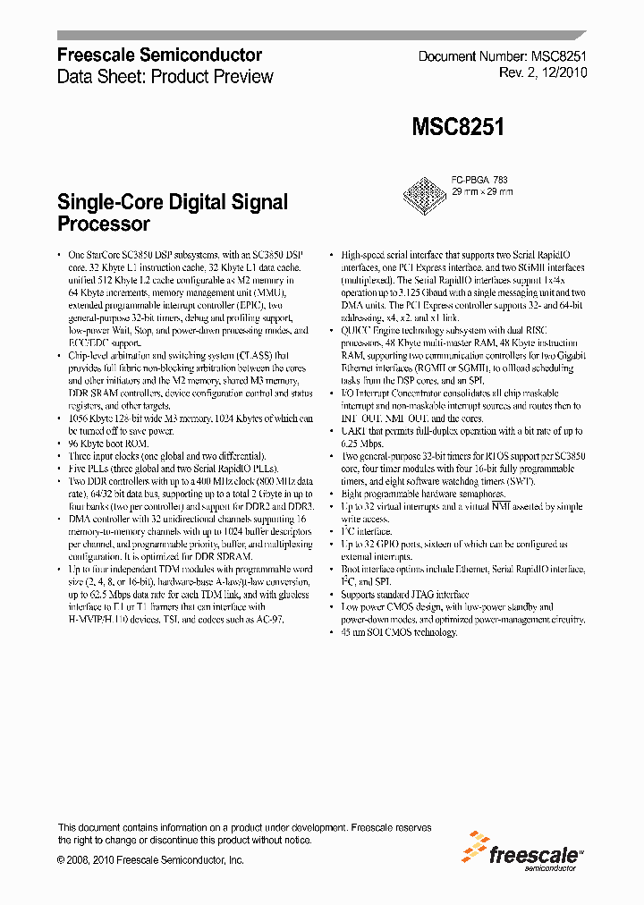 MSC8251TVT1000B_4972652.PDF Datasheet