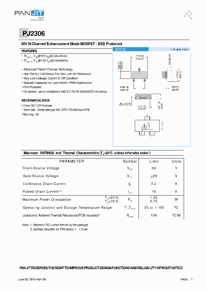 PJ2306_4972980.PDF Datasheet