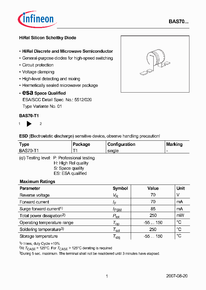 BAS70-T1_4974107.PDF Datasheet
