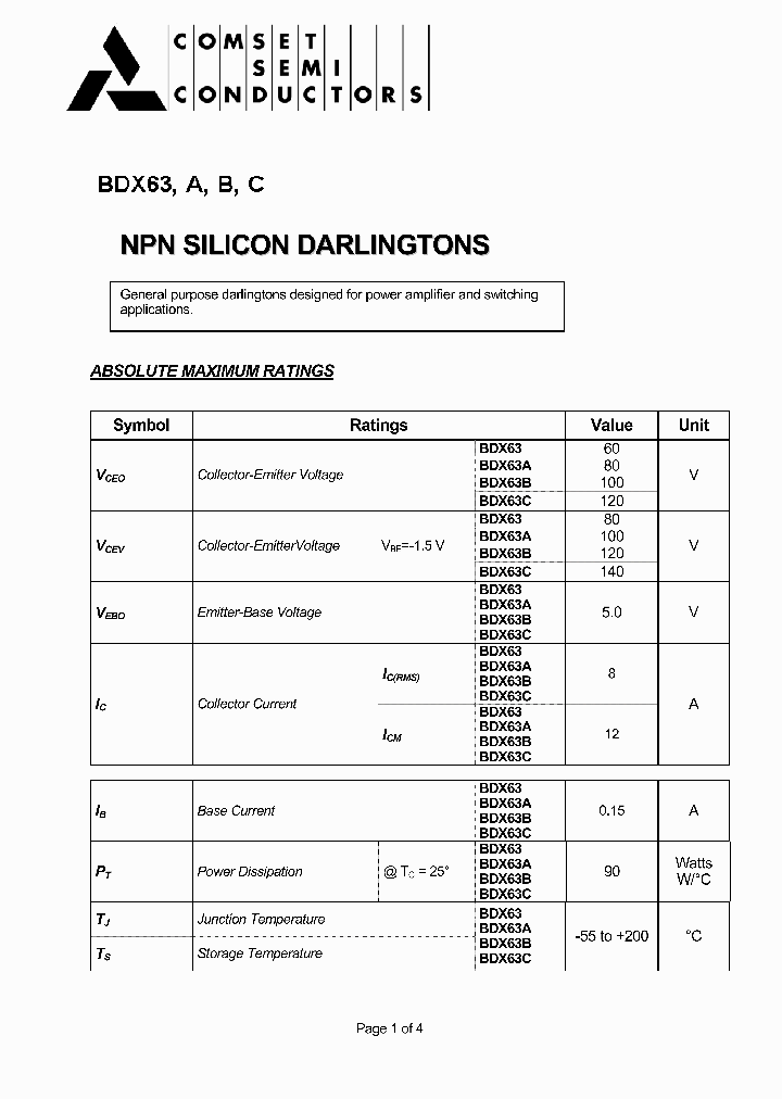 BDX63A_4975290.PDF Datasheet