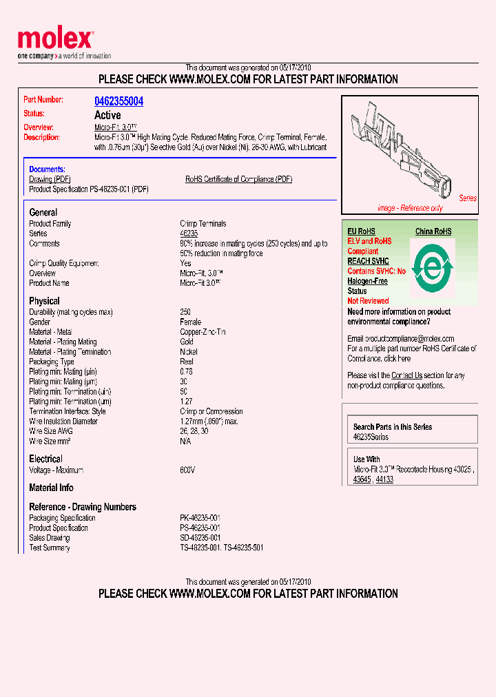 46235-5004_4975845.PDF Datasheet