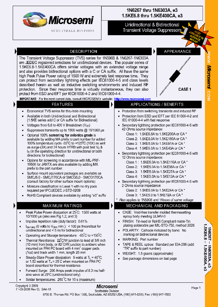 1N6275AE3_4976397.PDF Datasheet